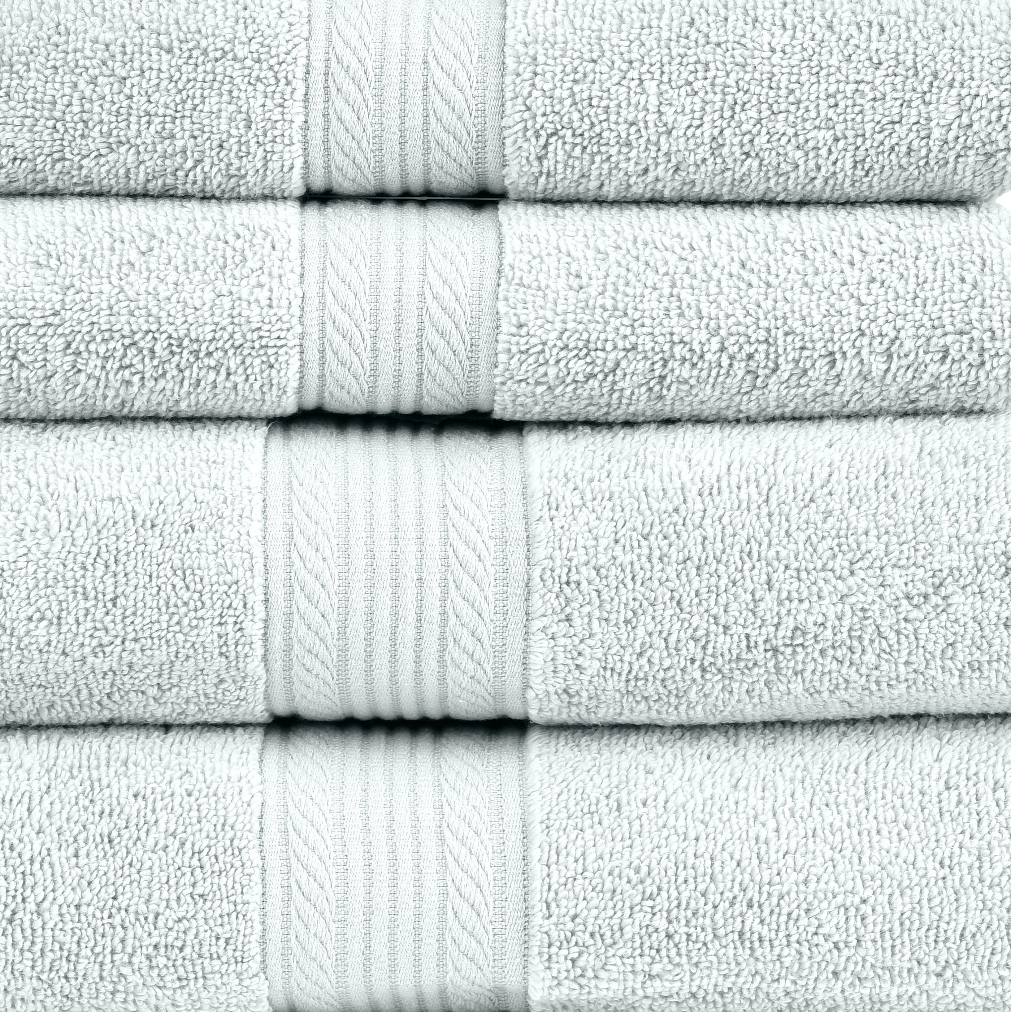 Amelia 500GSM 100% Cotton Towel Set -Zero Twist 6 Pieces -Glacier Grey Amelia
