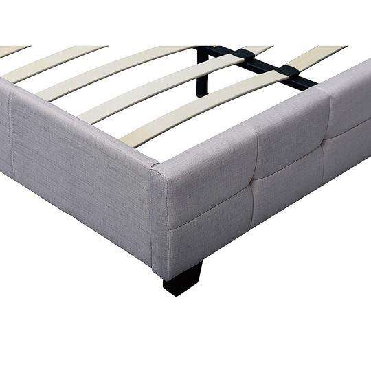 Linen Fabric Deluxe Bed Frame - 2 Colours Palermo