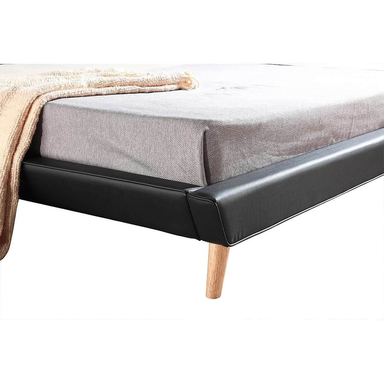 Button Tuft PU Leather Fabric Luxury Bed Frame - 2 Colours Palermo