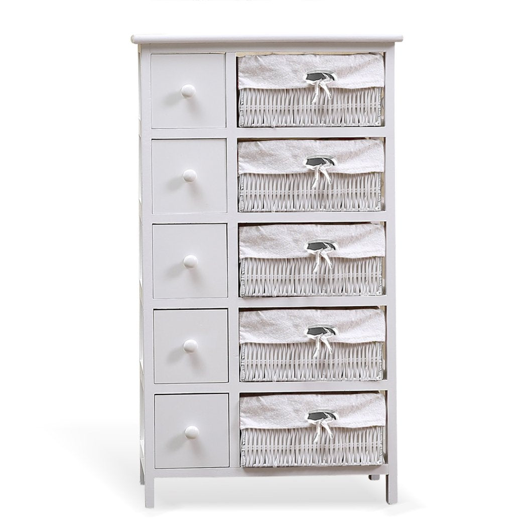 Bedside Tables Chest of 5 Drawers Wood Storage Cabinet Bedroom Furniture Levede