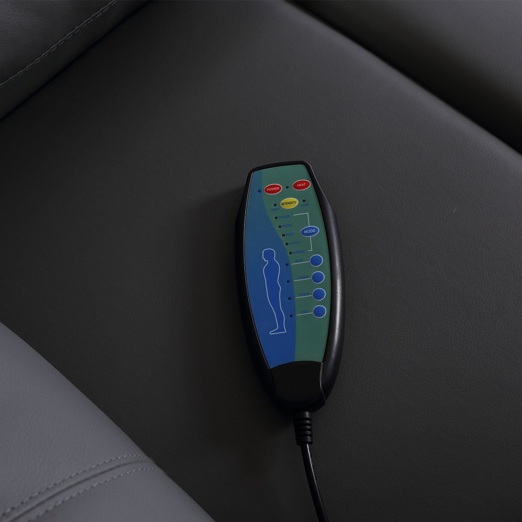 Massage Chair Recliner Chairs Heated Lounge Sofa Armchair 360 Swivel Grey Levede