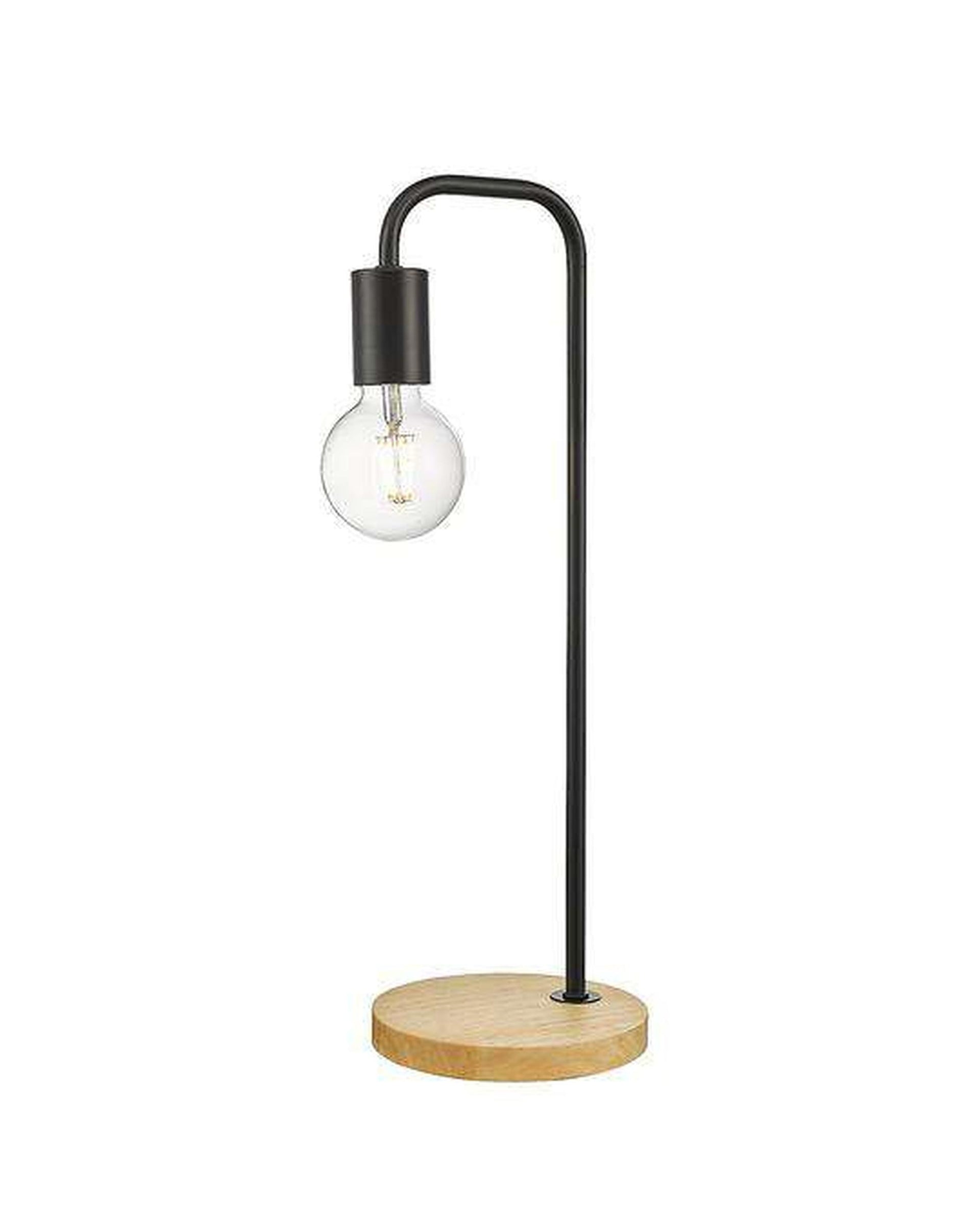 Industrial Timber Bedside Lamp Palermo