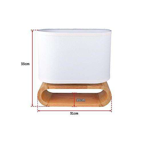 Contemporary Wooden Bedside Lamp Palermo