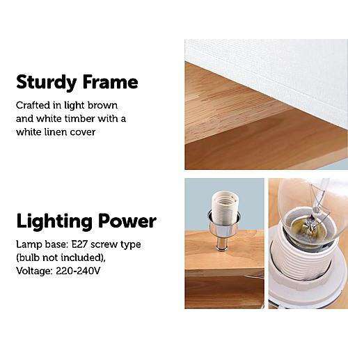 Contemporary Wooden Bedside Lamp Palermo