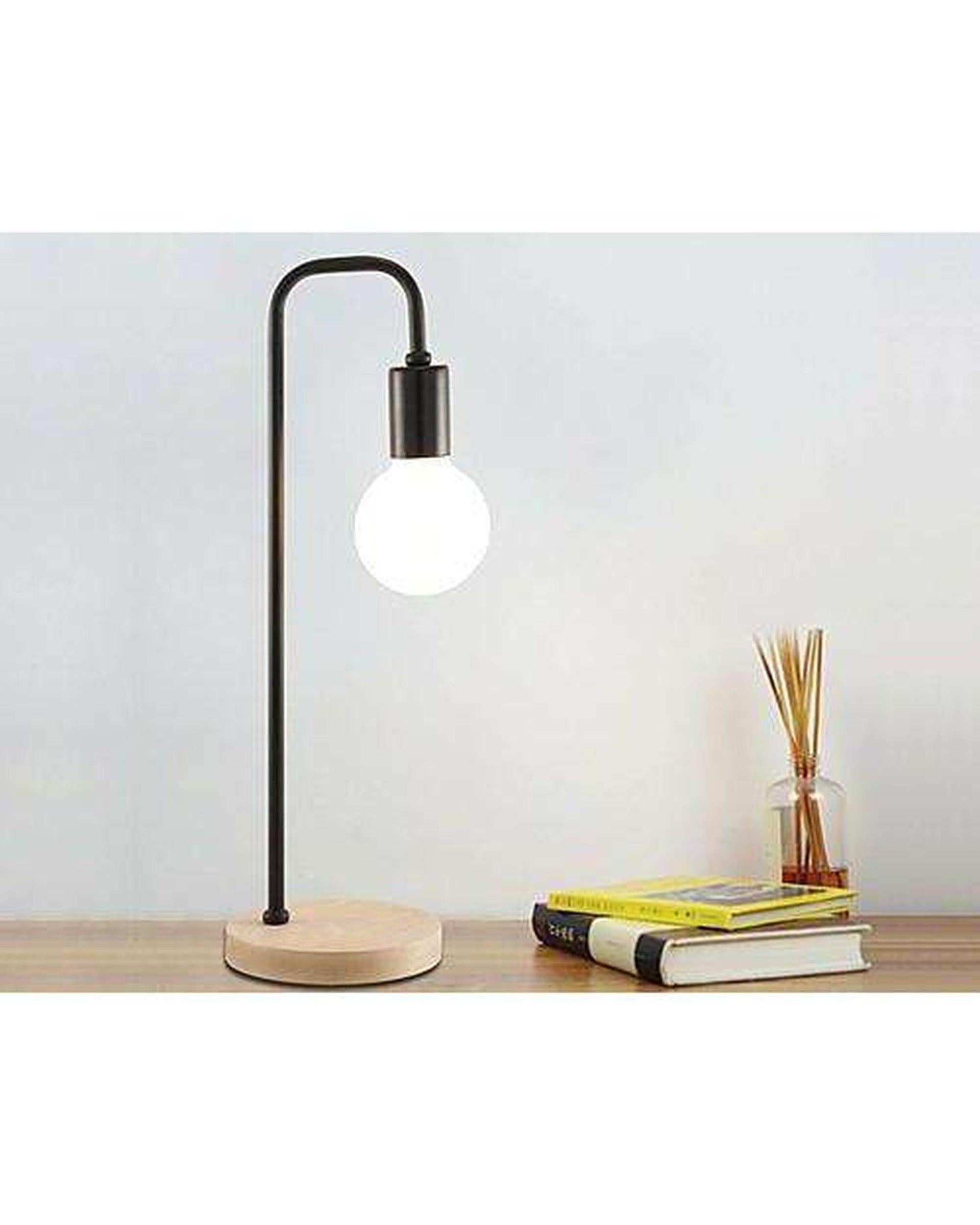 Industrial Timber Bedside Lamp Palermo
