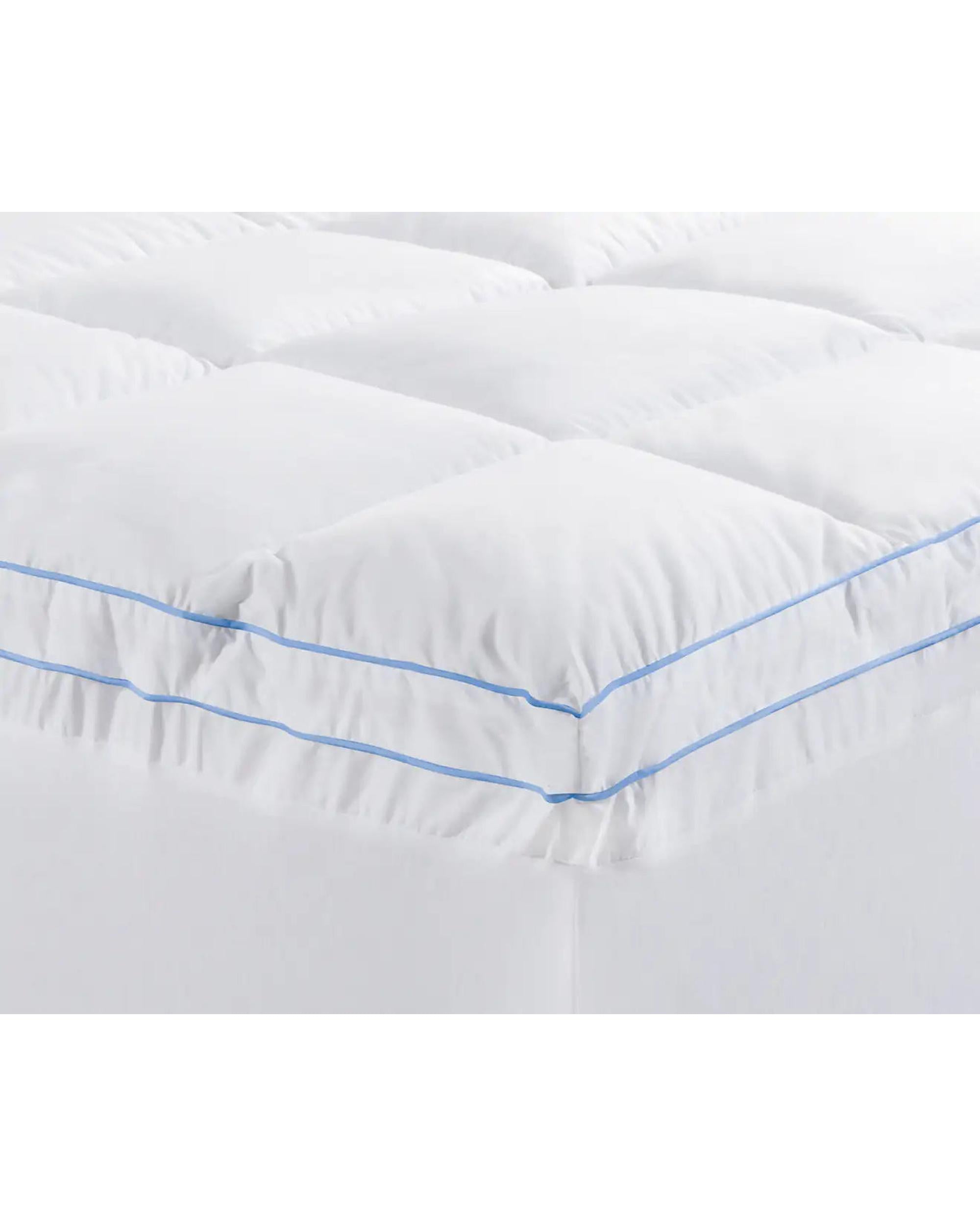 Cloudland 1000GSM Memory Resistant Microball Bed Mattress Topper - White Cloudland