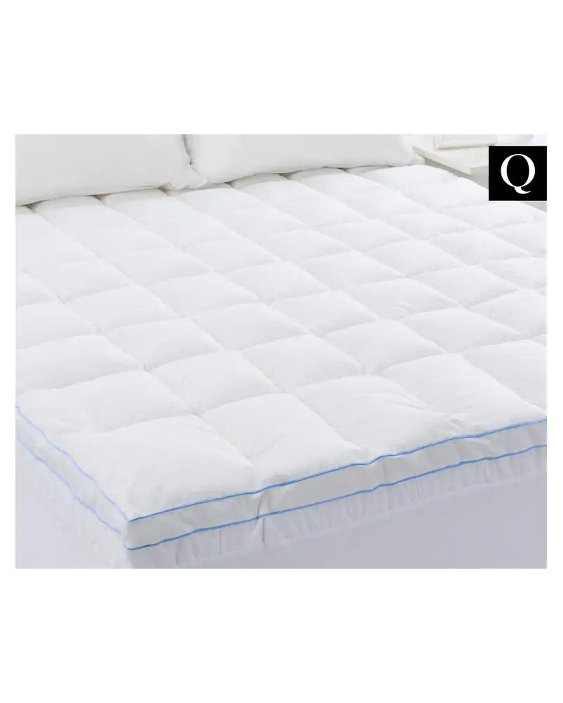 Cloudland 1000GSM Memory Resistant Microball Bed Mattress Topper - White Cloudland