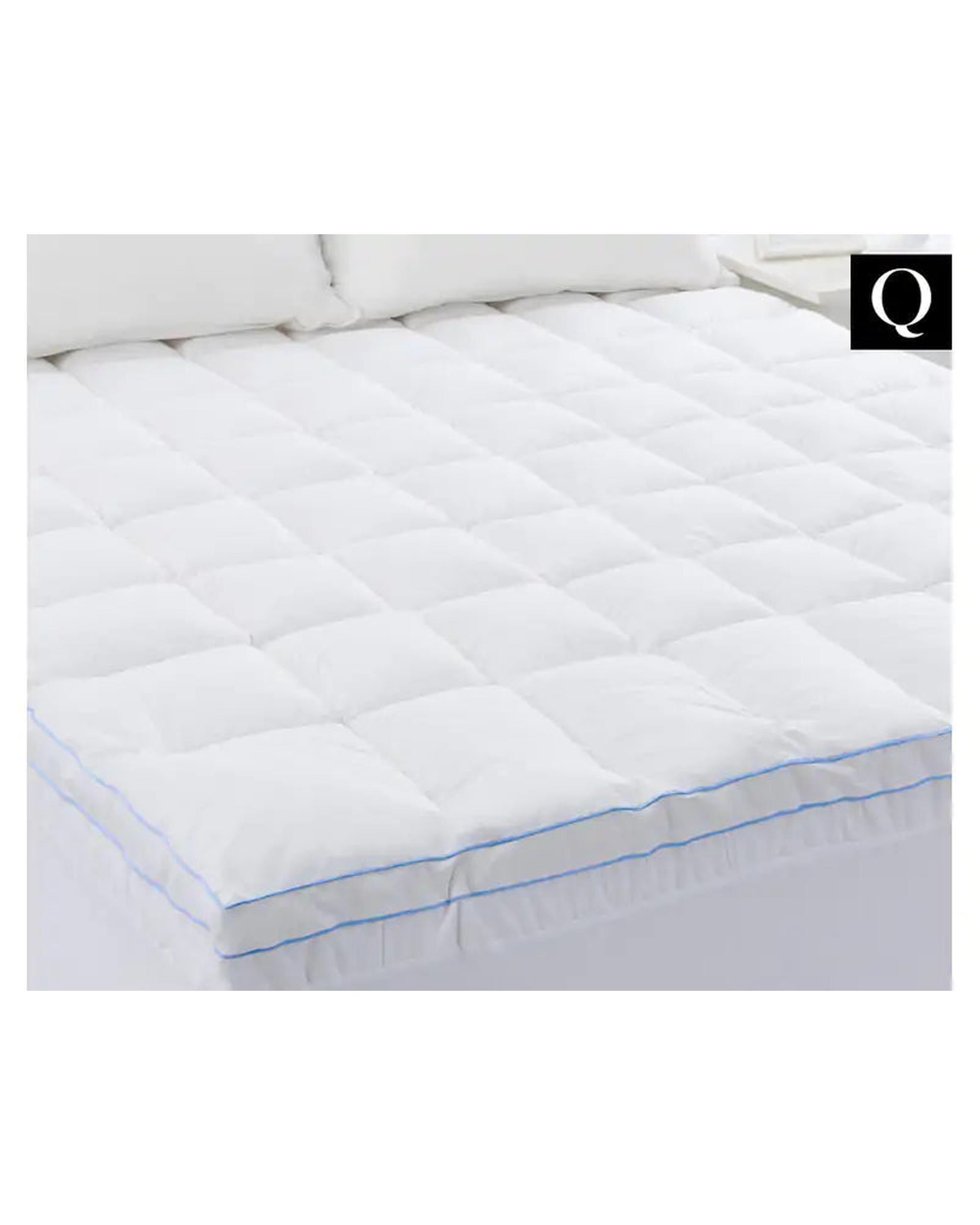 Cloudland 1000GSM Memory Resistant Microball Bed Mattress Topper - White Cloudland