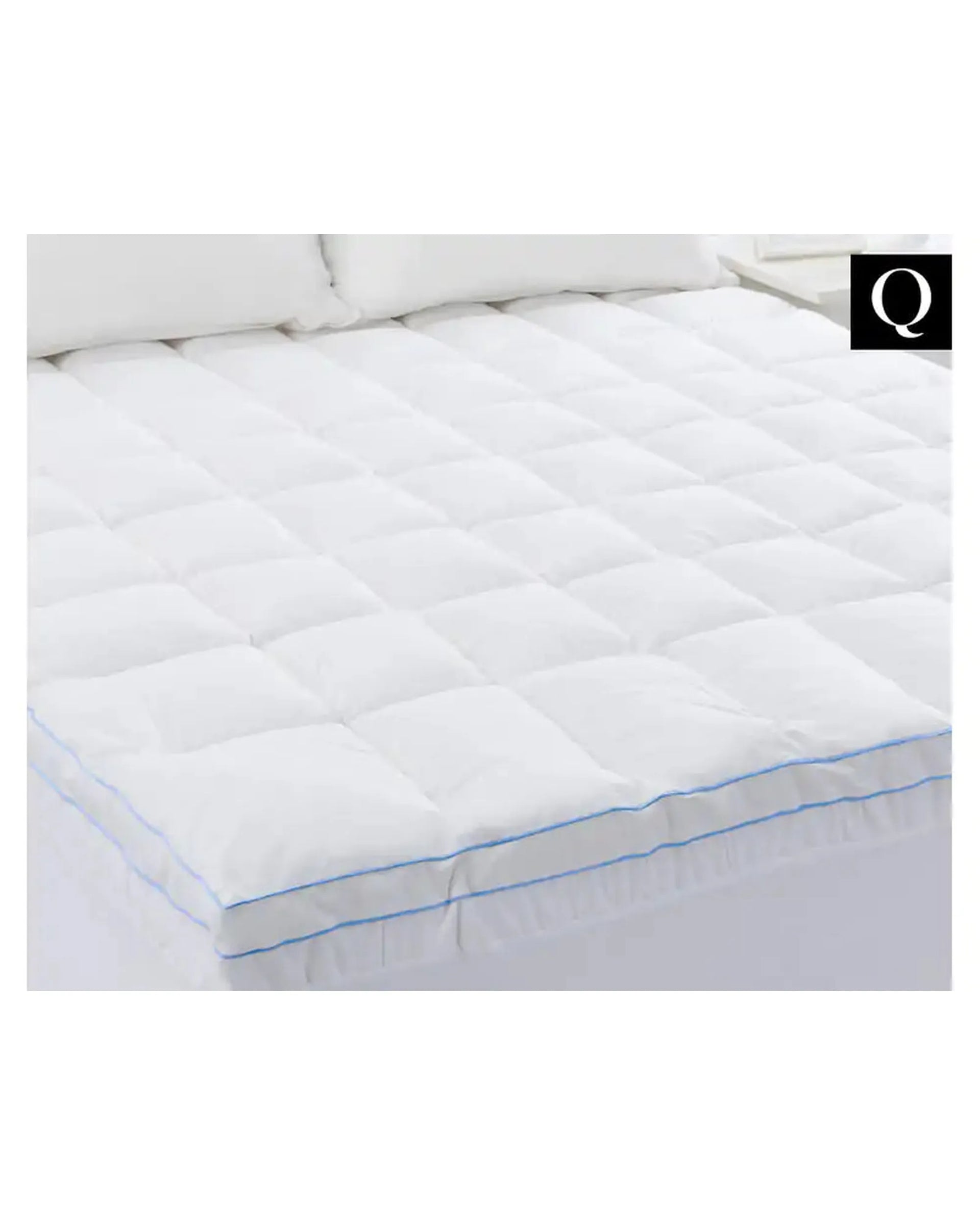 Cloudland 750GSM Memory Resistant Microball Bed Mattress Topper - White Cloudland