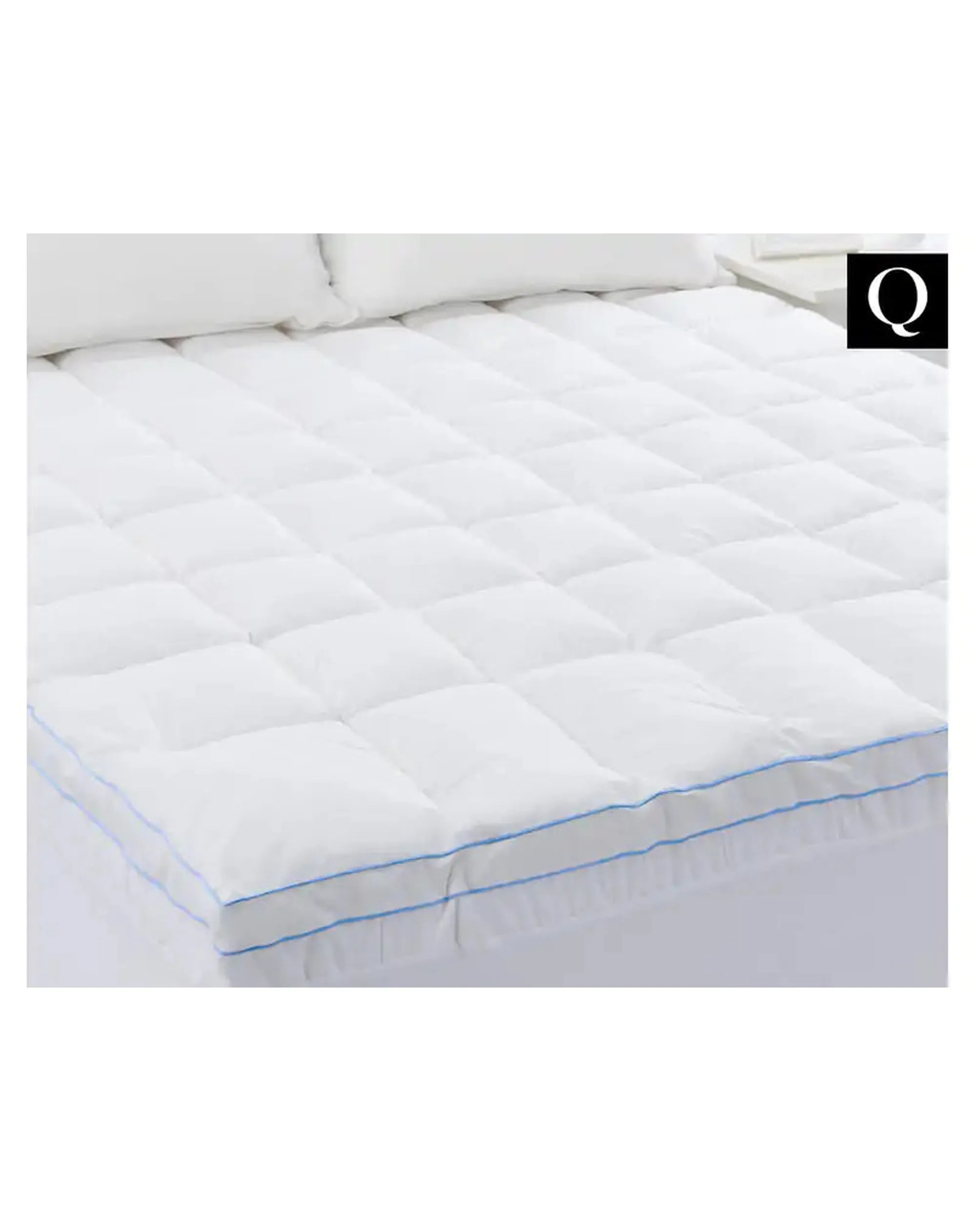 Cloudland 750GSM Memory Resistant Microball Bed Mattress Topper - White Cloudland