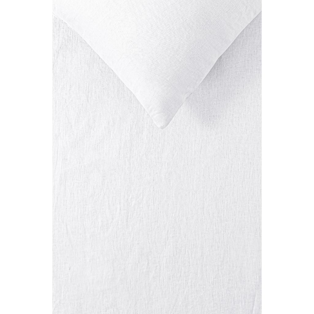 Vintage Design White French 100% Linen Sheet Set Vintage Design