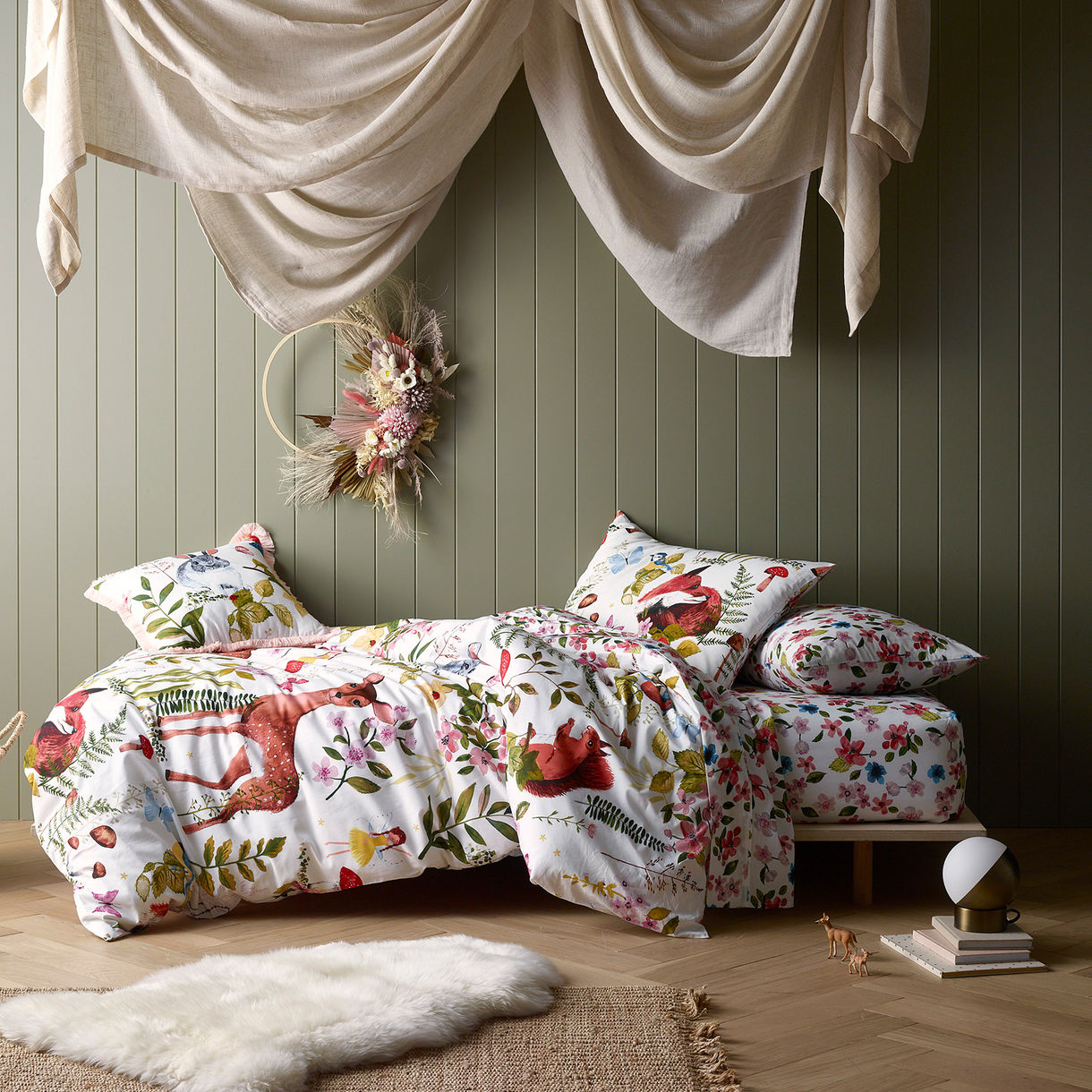 Happy Kids Habitat Printed Cotton Quilt Cover Set Happy Kids Bedding