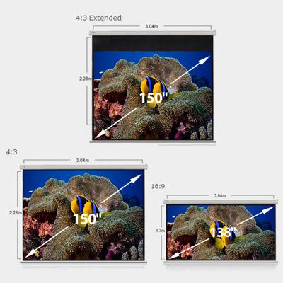 120 Electric Motorised Projector Screen TV +Remote" Big Bedding Australia