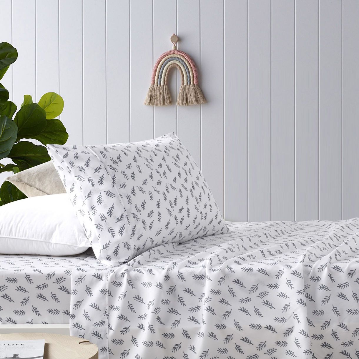 Happy Kids Leaves Printed Microfiber Sheet Set Happy Kids Bedding