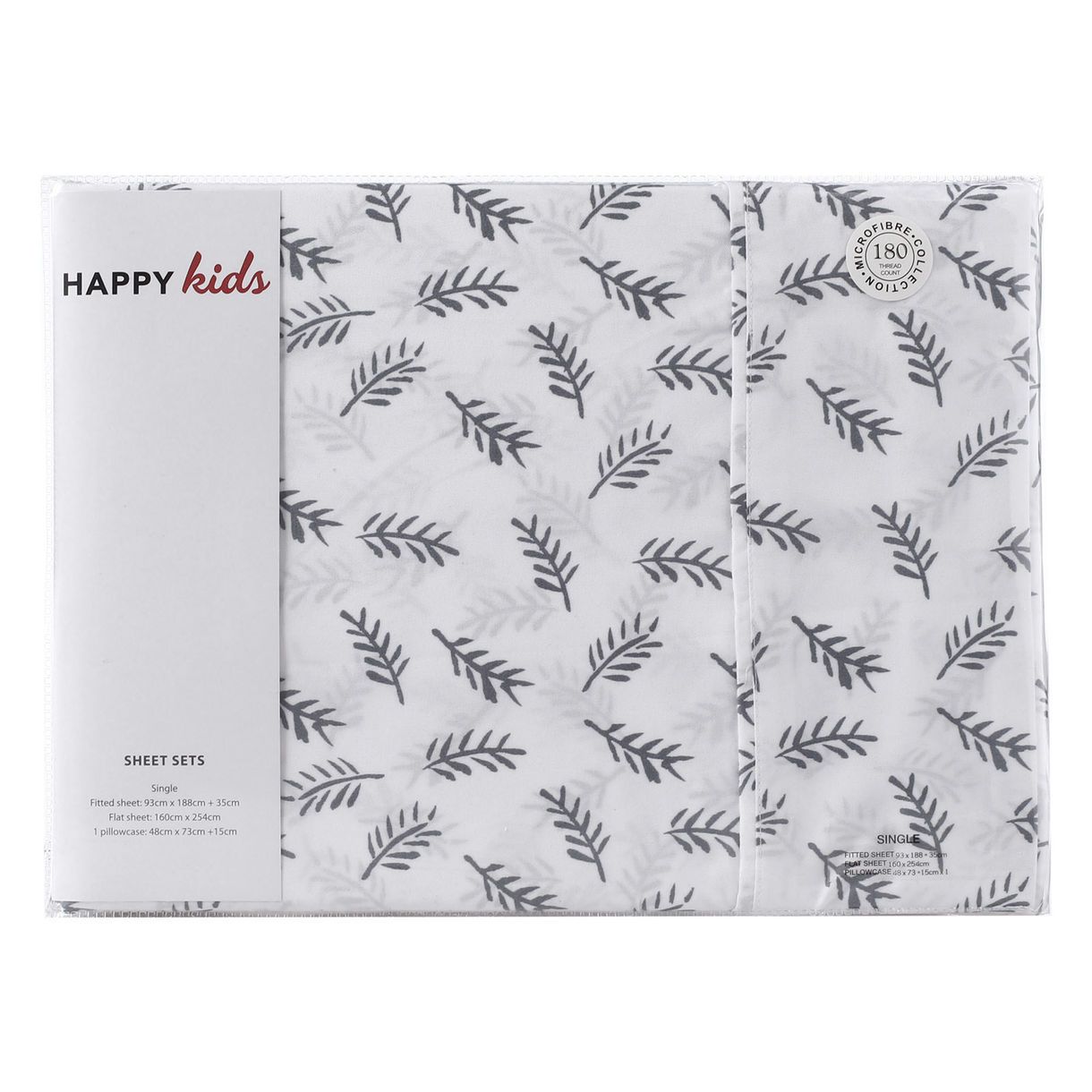 Happy Kids Leaves Printed Microfiber Sheet Set Happy Kids Bedding