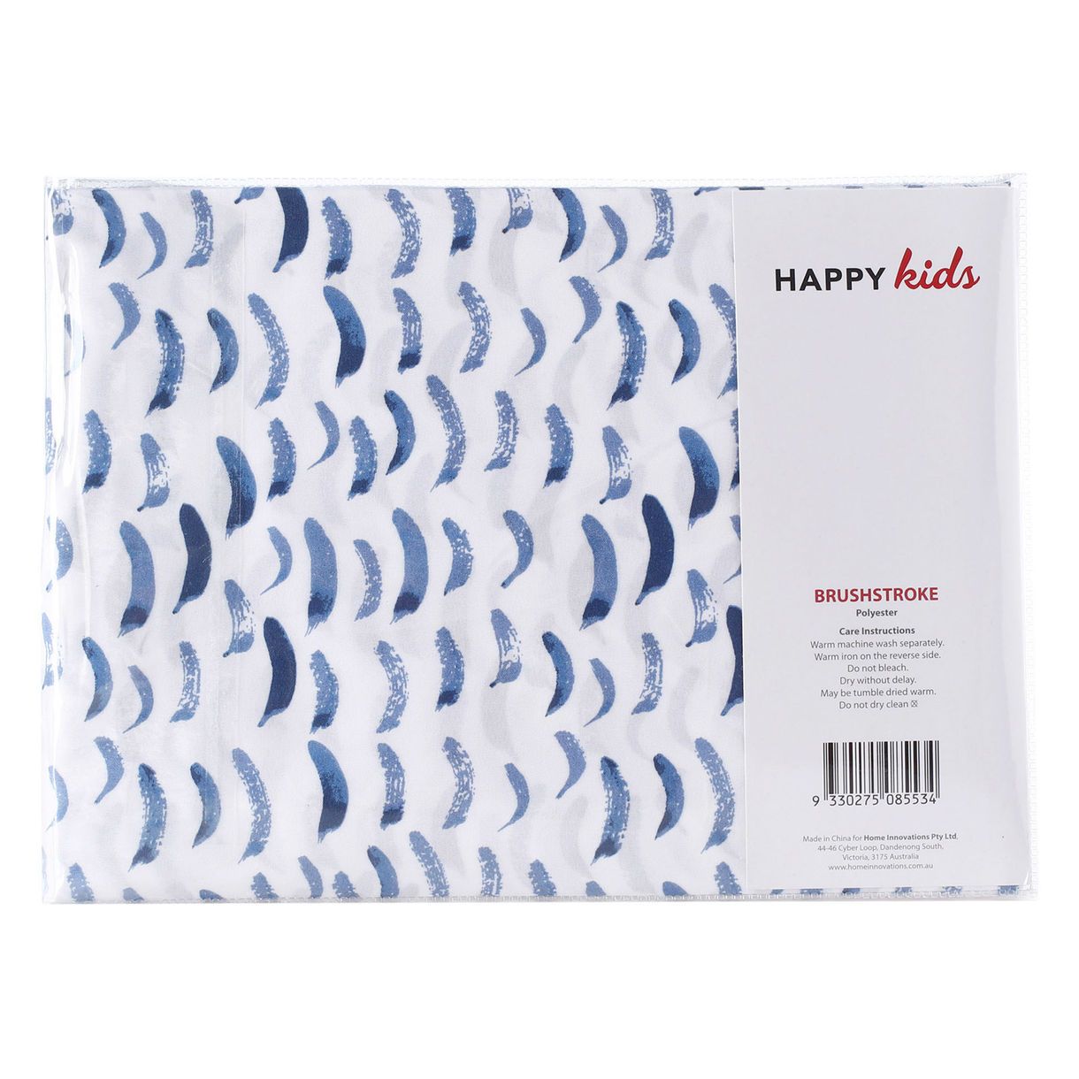 Happy Kids Printed BLUE & WHITE Microfibre Sheet Set Happy Kids Bedding