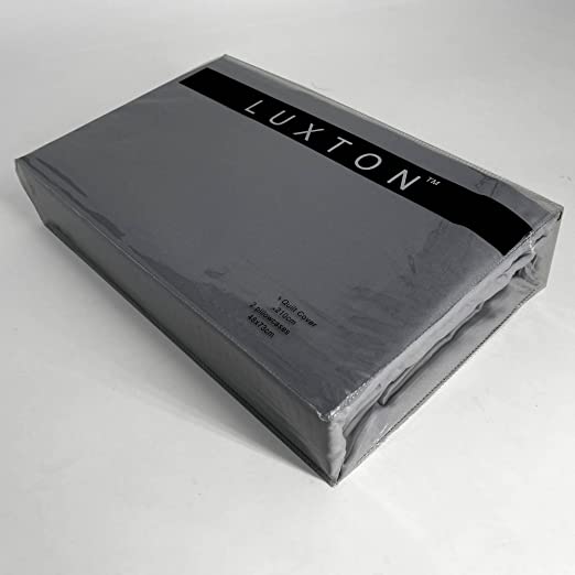 Luxton Pure Soft Quilt Cover Set - Slate Colour Luxton