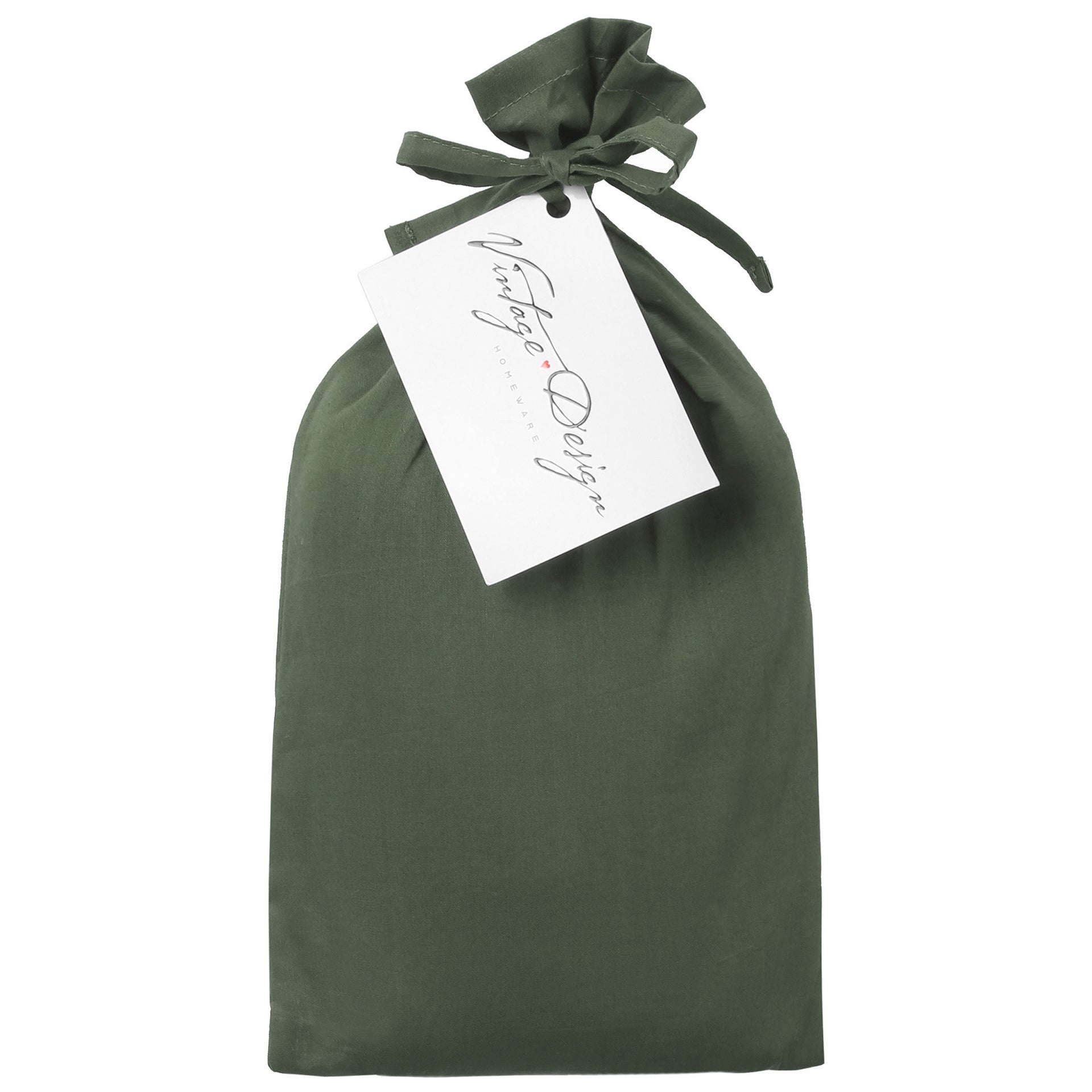 Vintage Design European Pillowcase Carmen Cotton Chenille - Olive Vintage Design