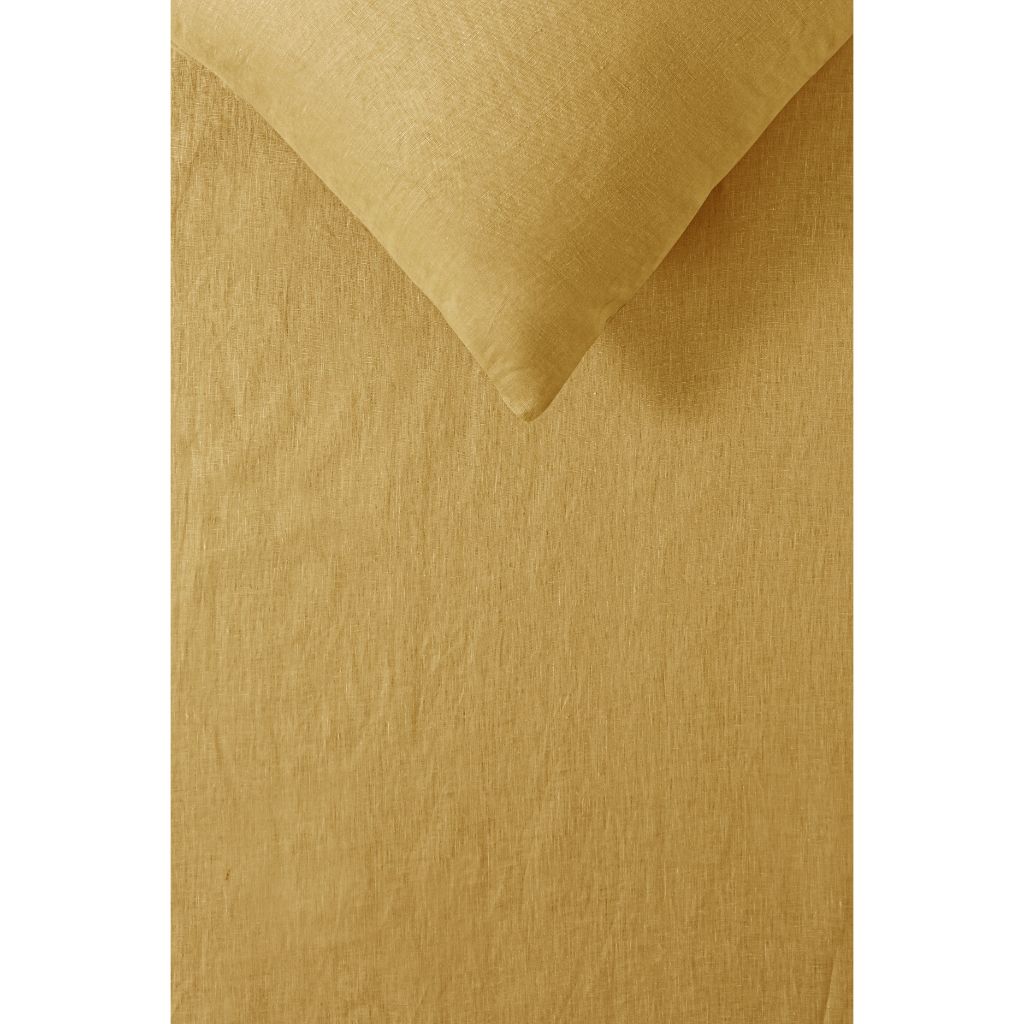 Vintage Design Orchre French 100% Linen Sheet Set Vintage Design