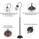 Industrial Floor Lamp with Adjustable Cage Shade in Bronze Finish Palermo