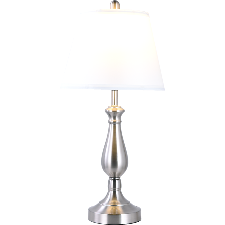 3-Piece Lamp Set with Nickel Finish for Modern Home Palermo
