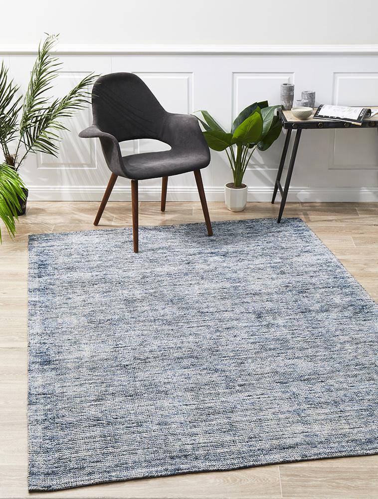 Allure Indigo Cotton Rayon Rug Rug Culture