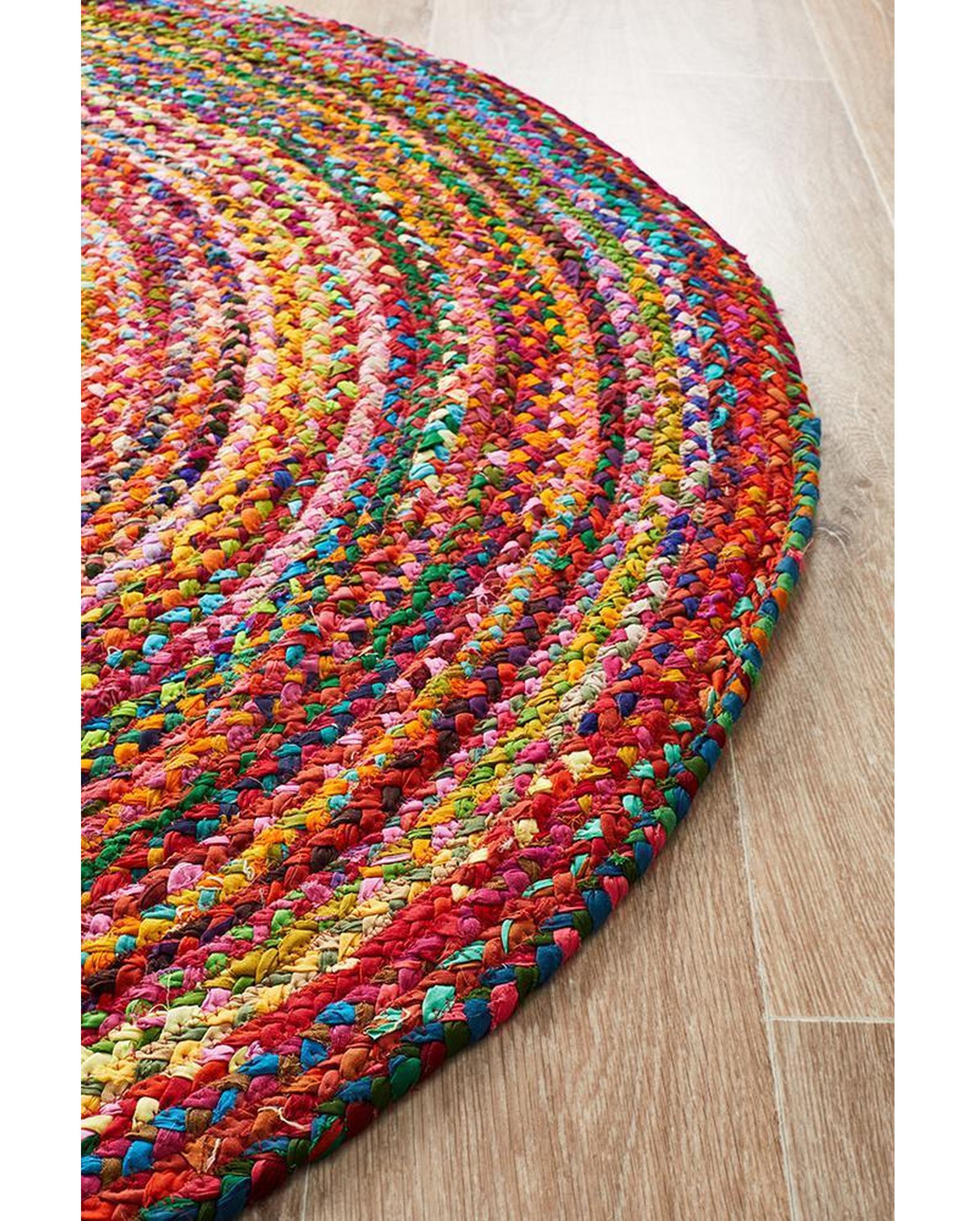 Atrium Chandra Braided Cotton Rug Multi