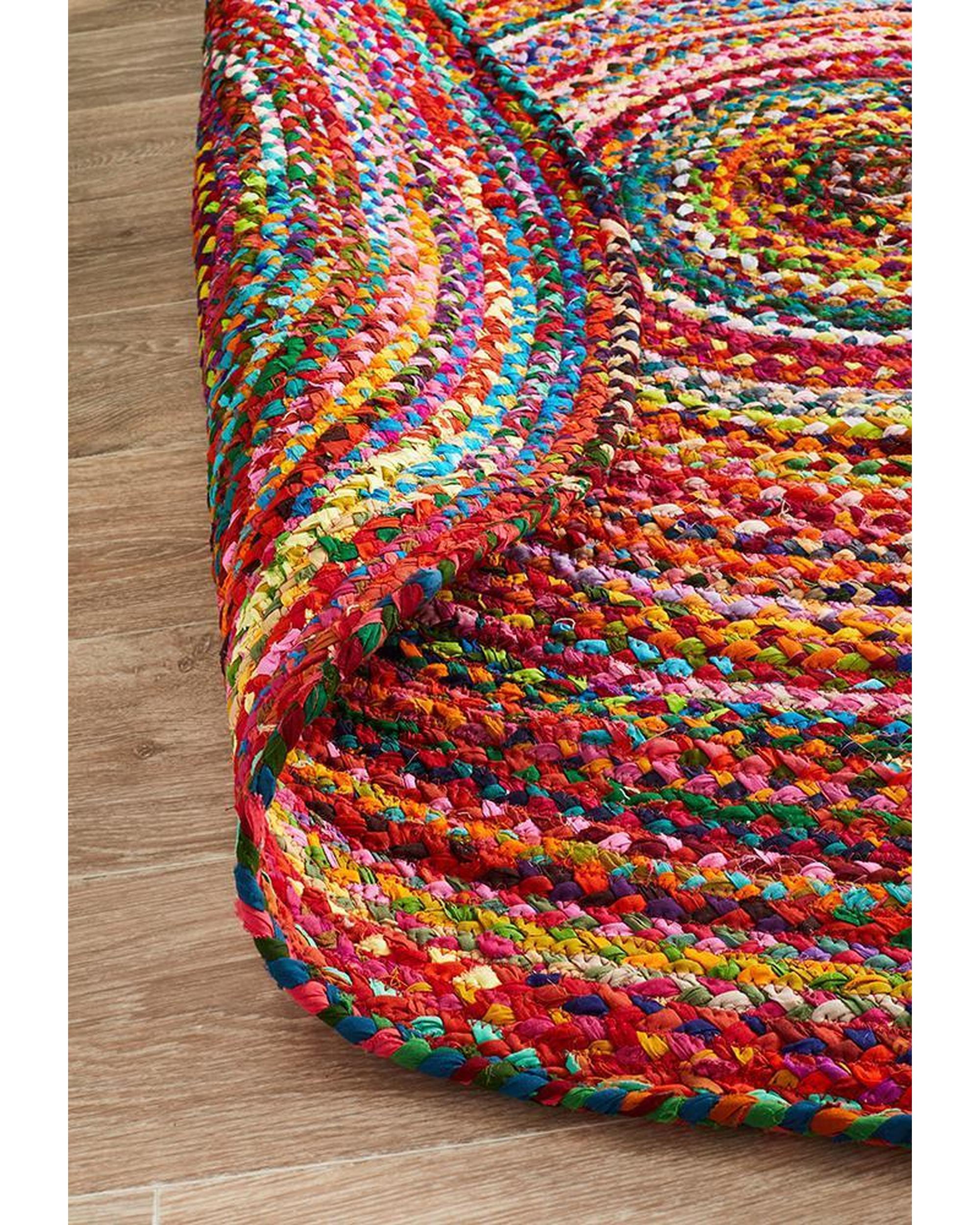 Atrium Chandra Braided Cotton Rug Multi