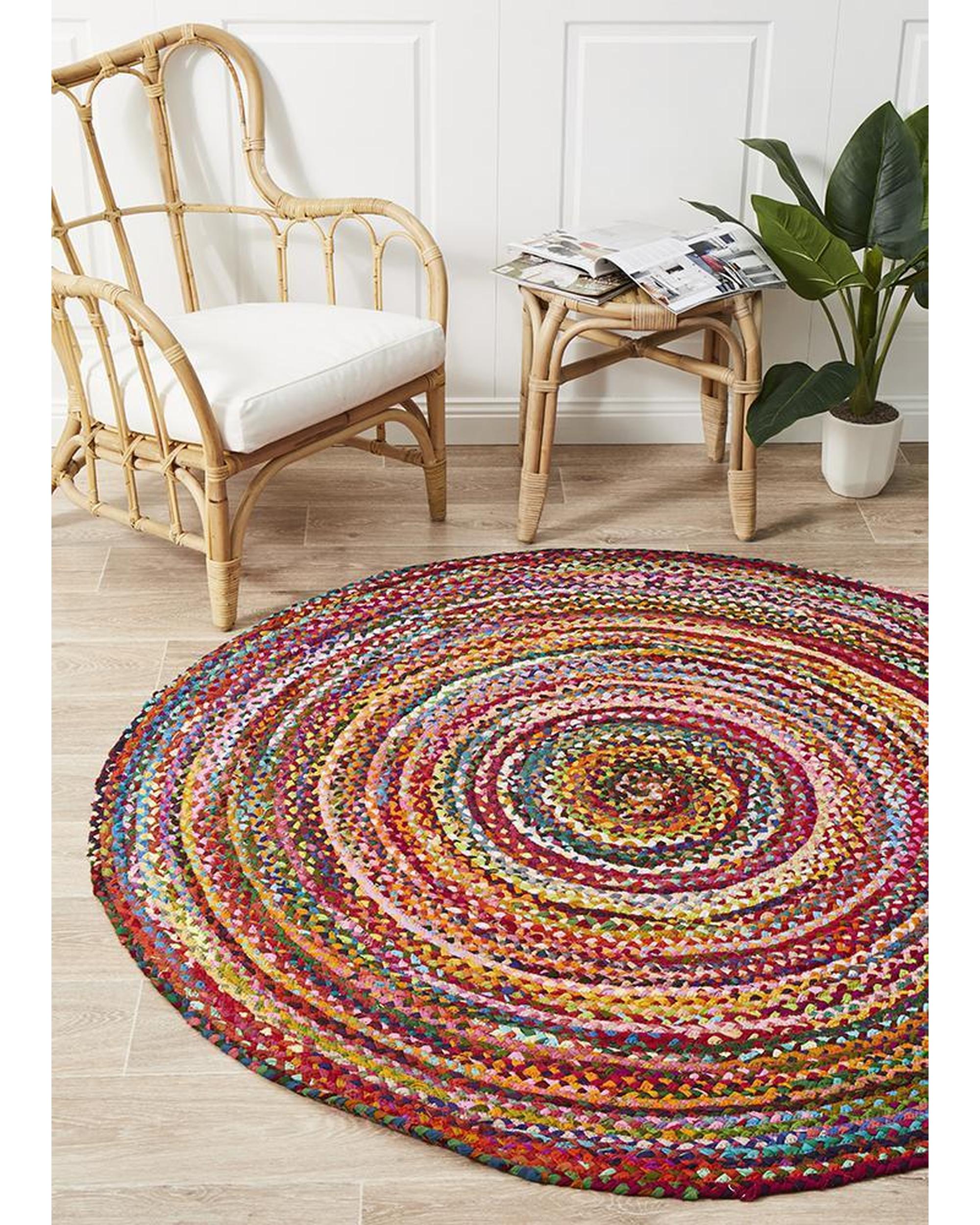 Atrium Chandra Braided Cotton Rug Multi
