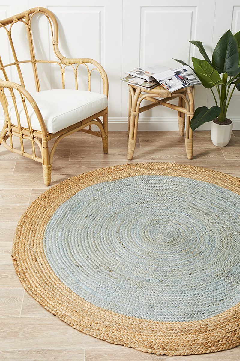 Atrium Polo Round Blue Rug Culture