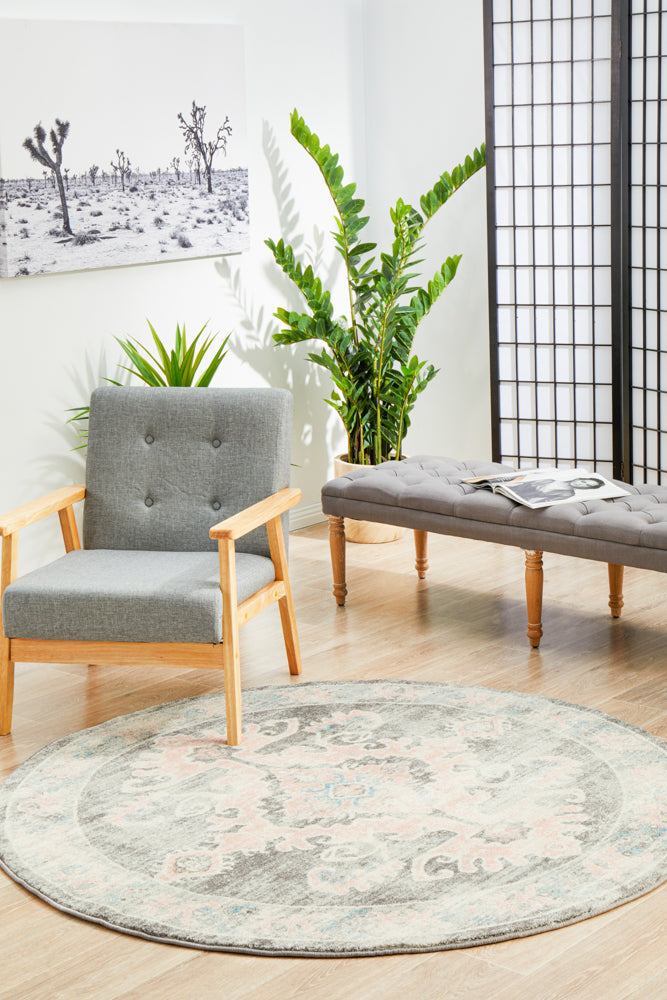 Avenue 701 Grey Round Rug Rug Culture