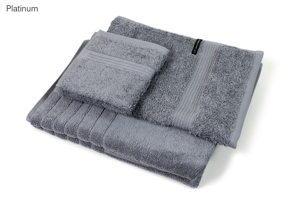 Jaspa Herington Egyptian Cotton BATH TOWELS – ACCESSORY PACK -  Platinum Herington