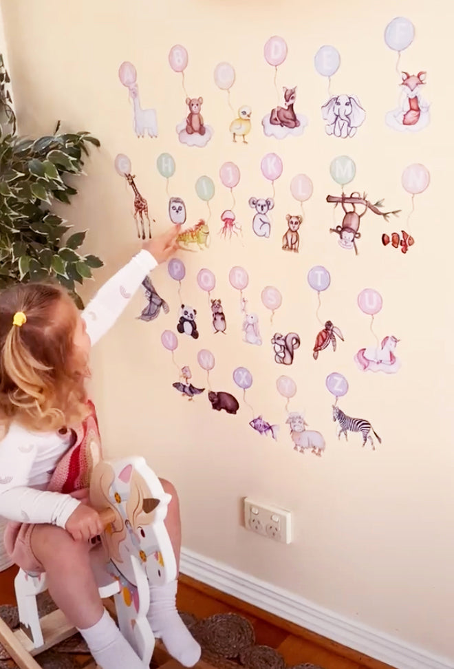 Animal Alphabet Polka Art Prints