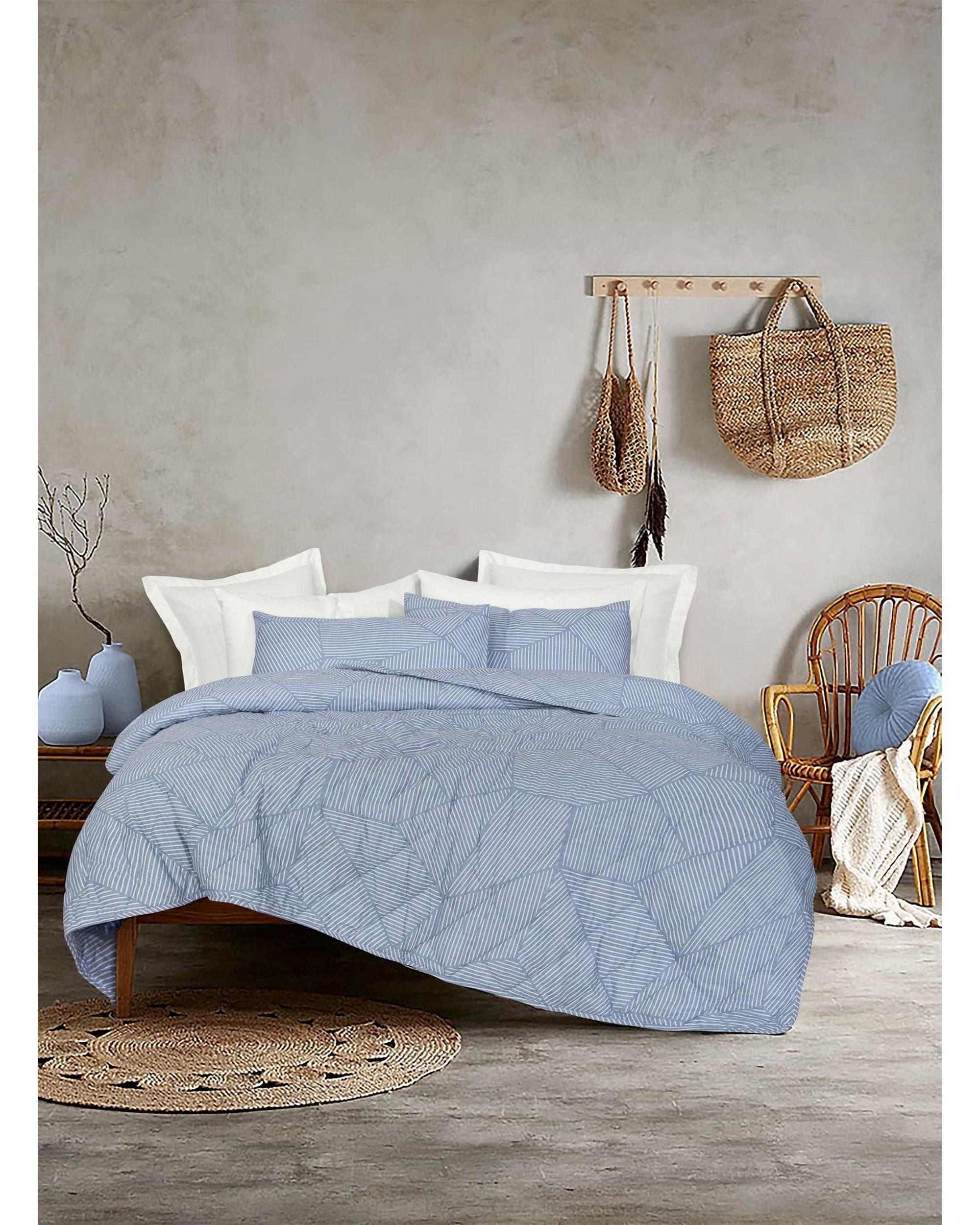 Amsons Pure Cotton Bedspread Set with extra Standard Pillowcases - Ariana Demin Amsons