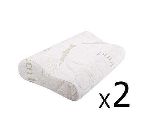 Set of 2 Bamboo Pillow with Memory Foam Giselle