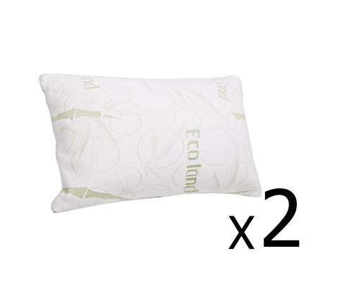 2 x Bamboo Pillow with Memory Foam Giselle