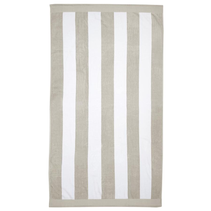 Bambury Classic Stripe Towel - Pebble Bambury