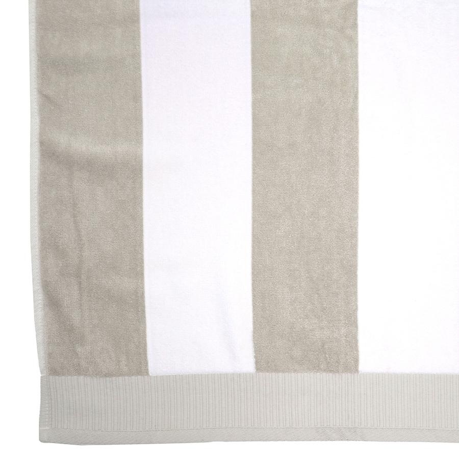 Bambury Classic Stripe Towel - Pebble Bambury