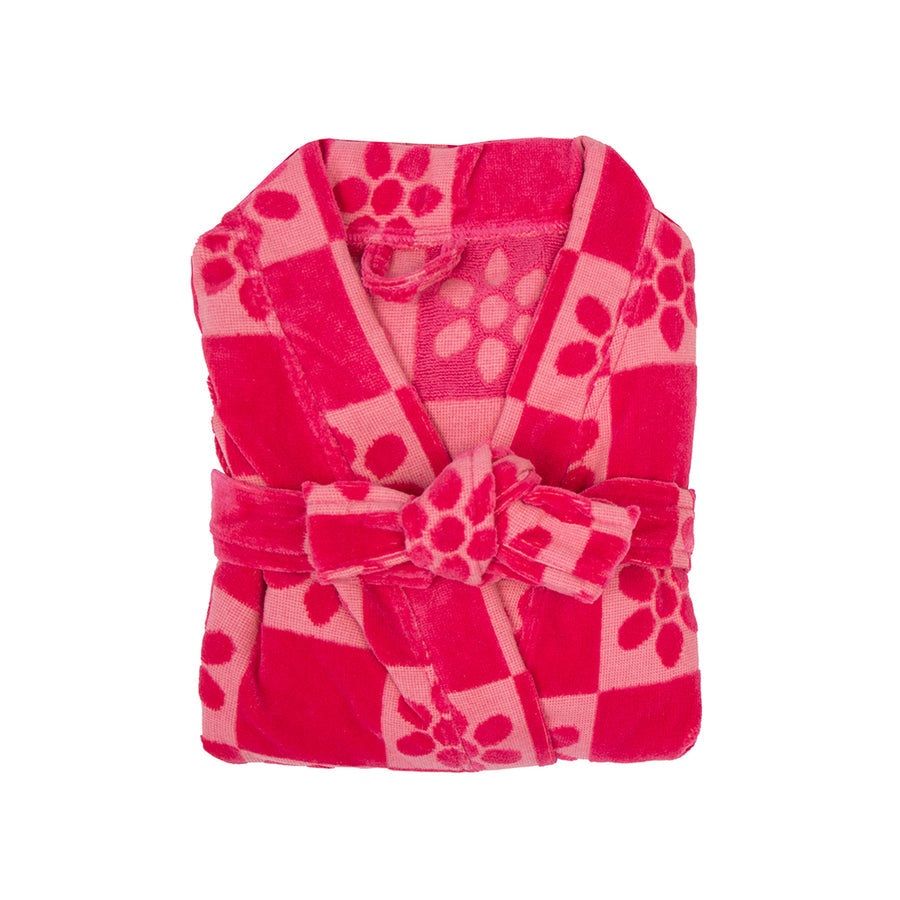 Bambury Daisy Check Robe - Pink Bambury