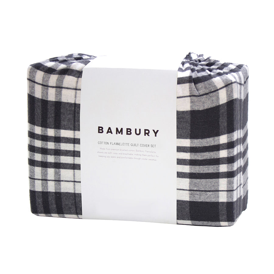 Bambury Brentford Flannelette Quilt Cover Set Bambury