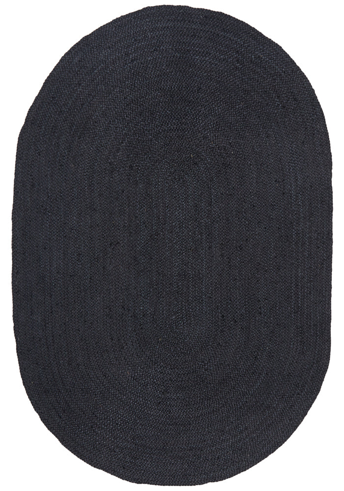 Bondi Black Oval Rug RUG CULTURE