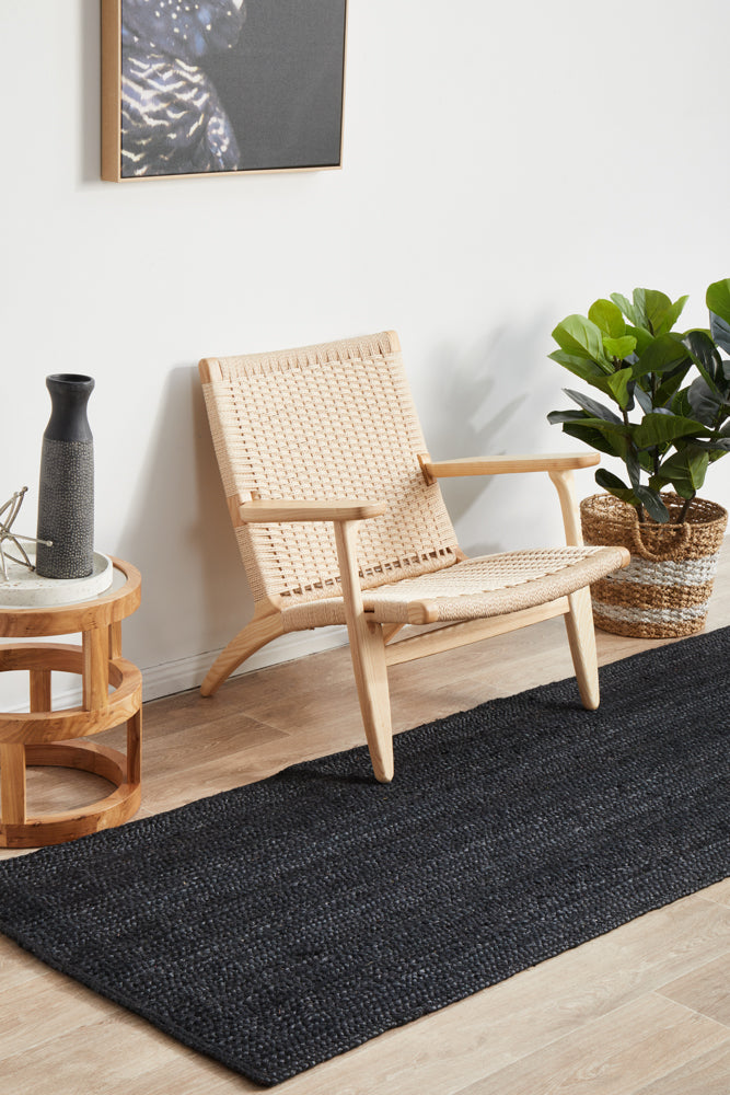 Bondi Black Runner Rug RUG CULTURE