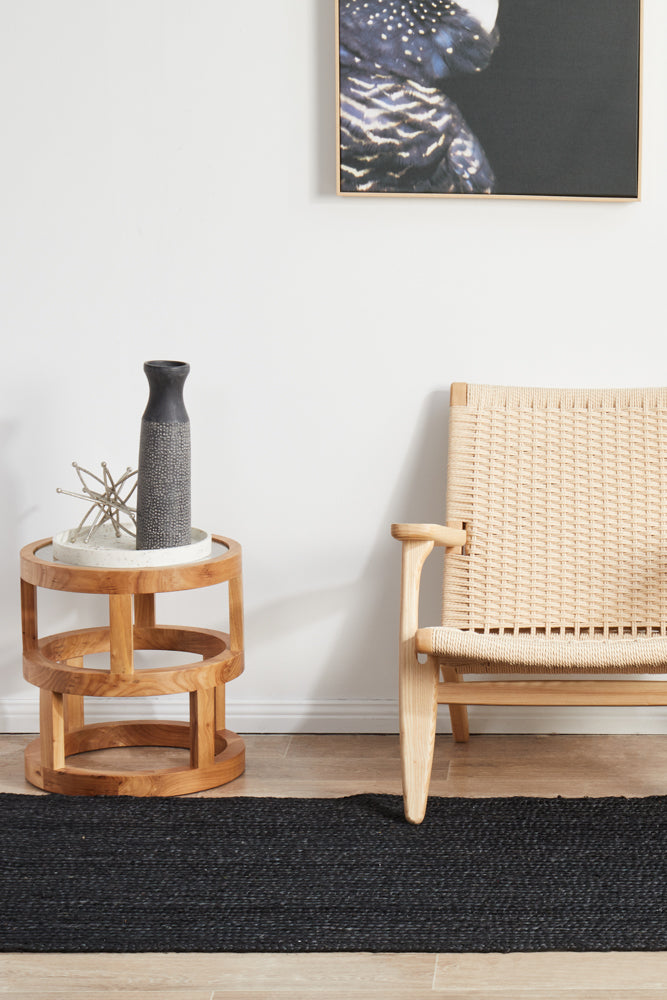 Bondi Black Runner Rug RUG CULTURE