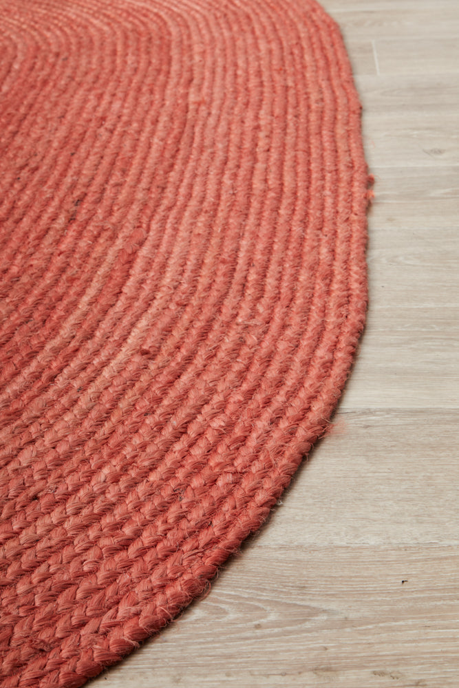 Bondi Terracotta Oval Rug RUG CULTURE