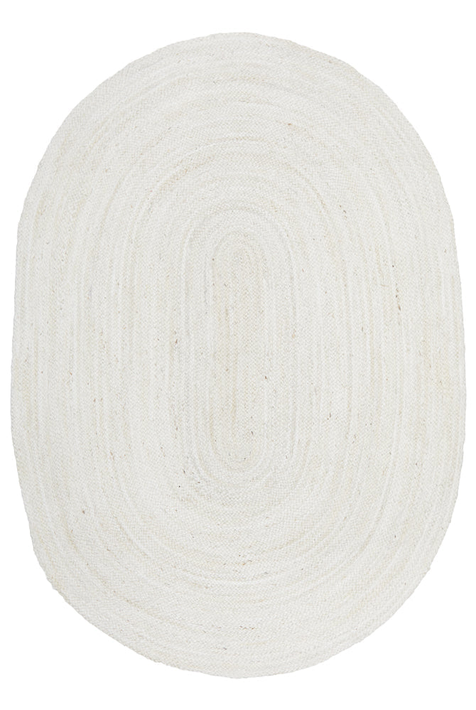 Bondi White Oval Rug RUG CULTURE