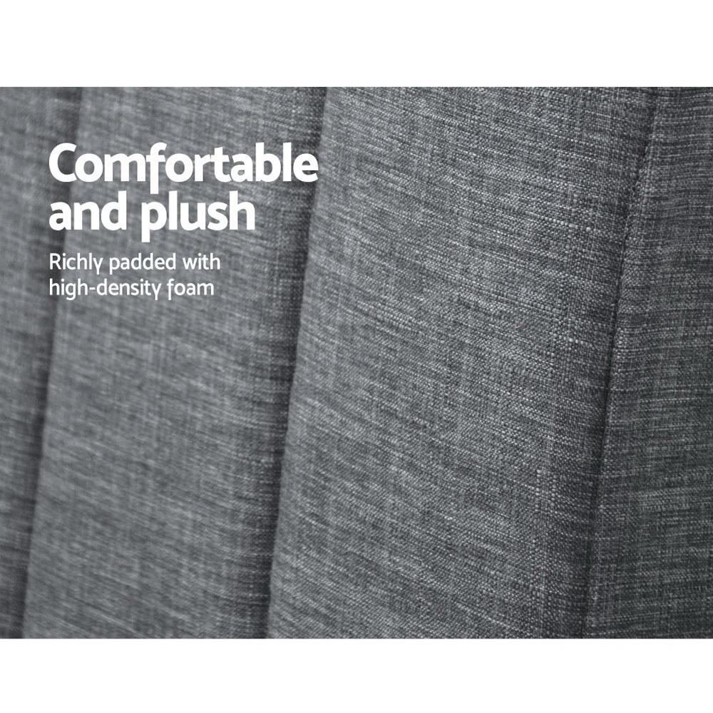 Double Size Bed Head Headboard Bedhead Fabric Frame Base SALA Grey Artiss