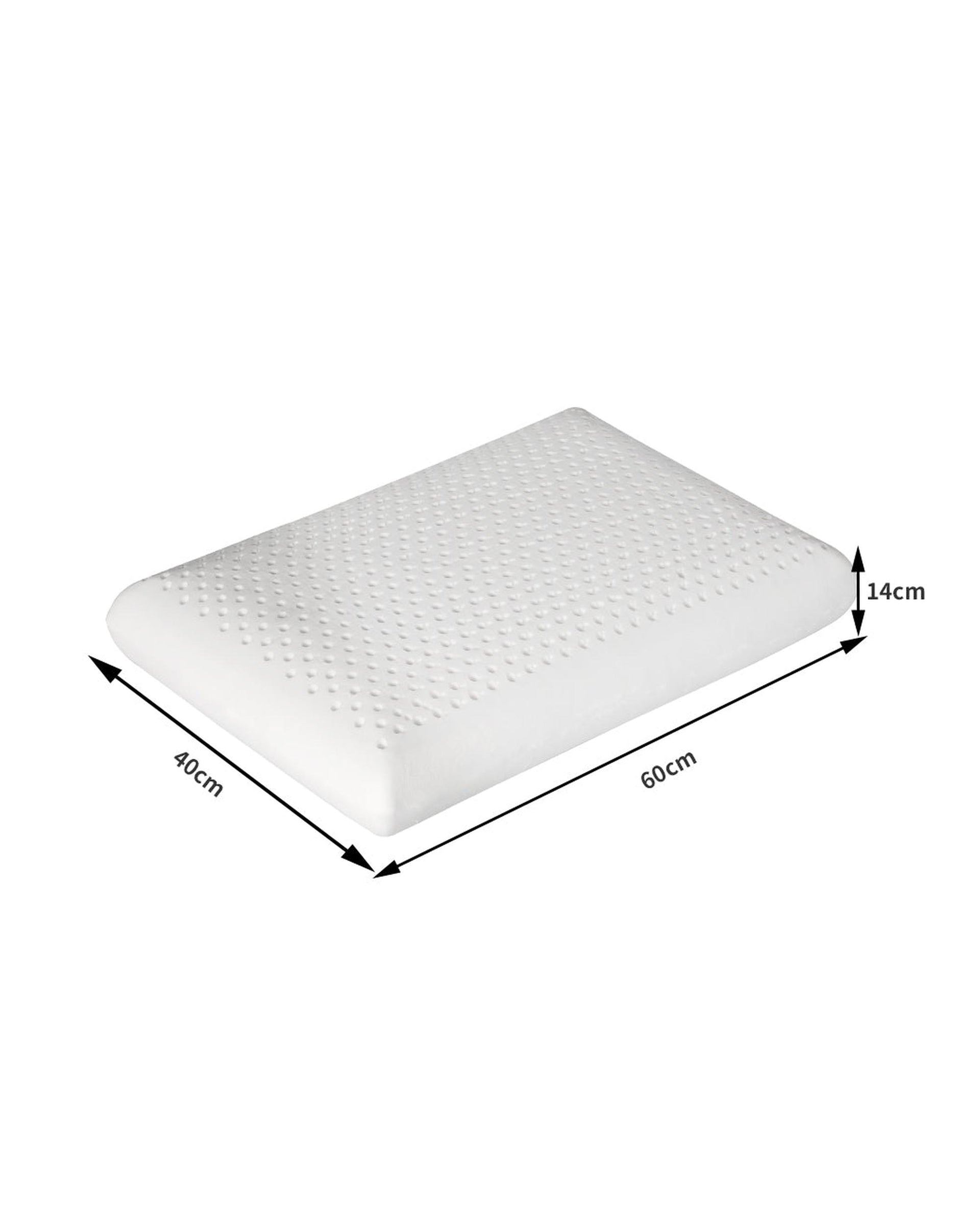 2x Natural Latex Pillow Removable Cover Memory Down Luxurious Soft Dreamz