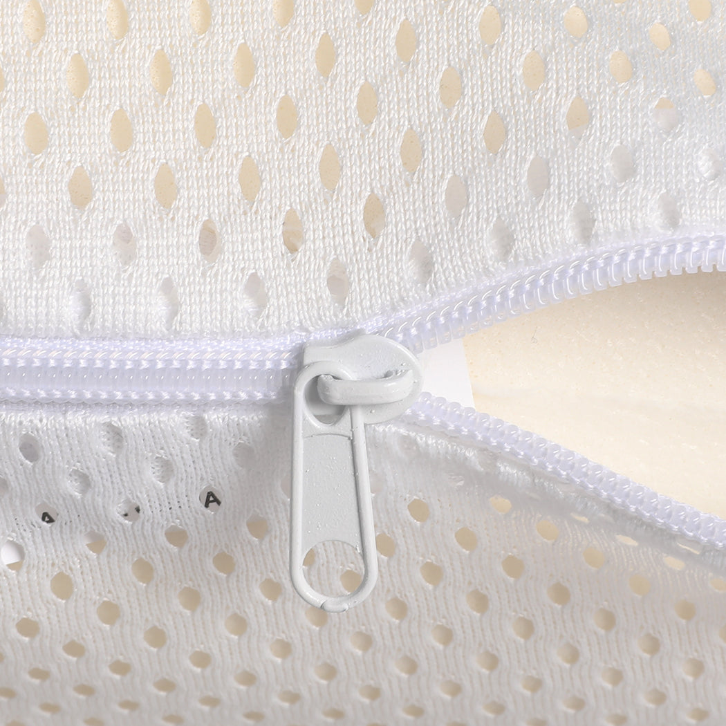 2x Natural Latex Pillow Removable Cover Memory Down Luxurious B-shape Dreamz