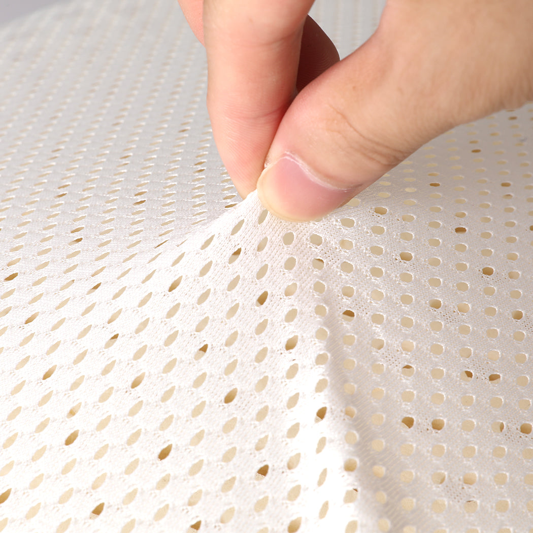 2x Natural Latex Pillow Removable Cover Memory Down Egg-crate Dreamz