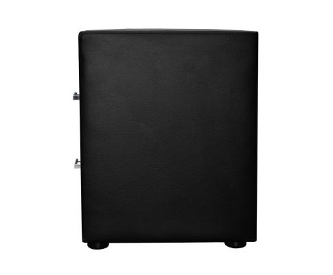 PVC Leather Bedside Table - Black Artiss